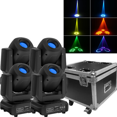 4x 150W LED DMX Beam 3Prisma 8Gobo Moving Head Bühnenlicht Partylicht Ostern