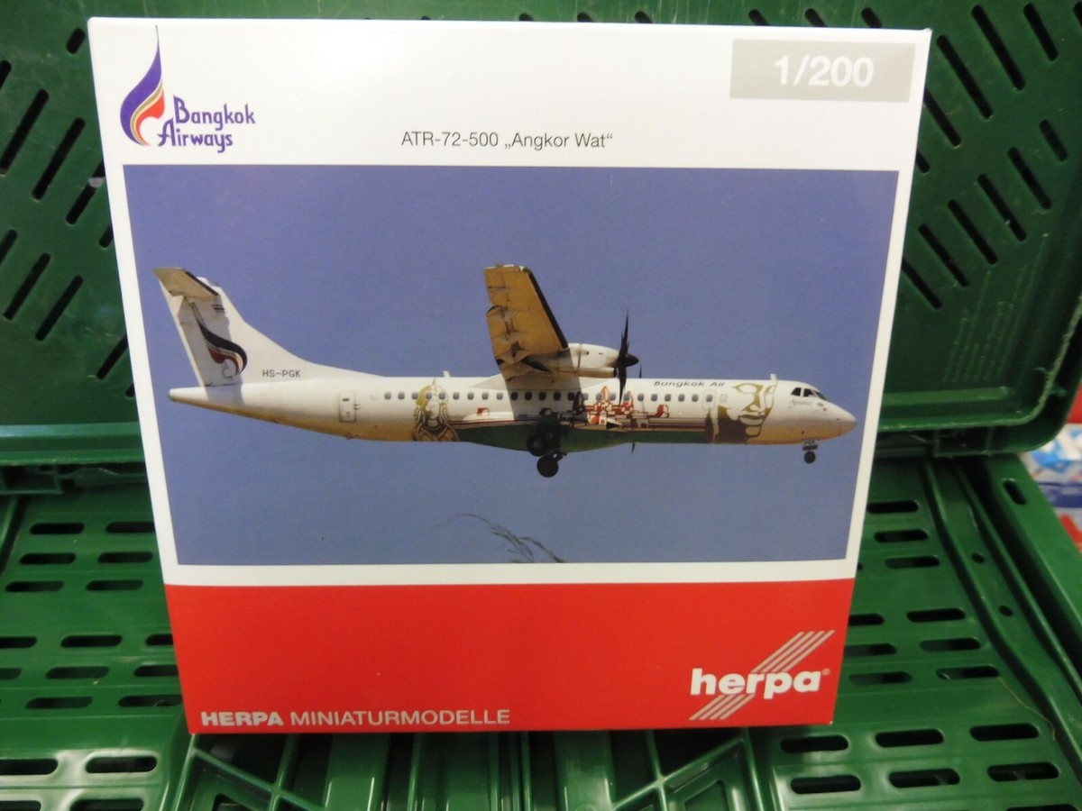 Herpa, Bangkok Airways ATR-72-500 Angkor Wat Hs-Pgk Apsara