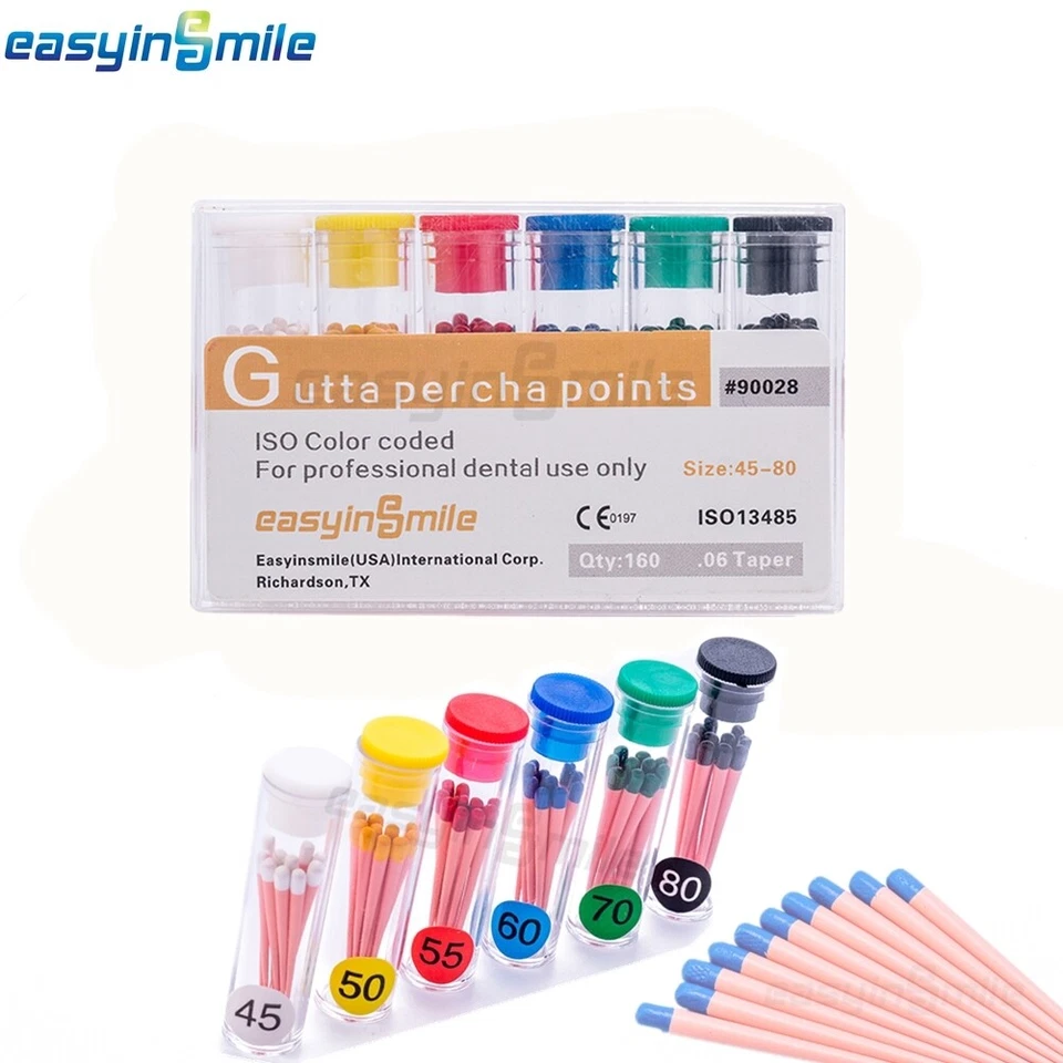 60/120pcs Dental Gutta Percha Points Full Taper 0.02/0.04/0.06 Size 15-40 45-80 - Image 2 of 4