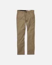 VOLCOM Frigin Chino Pants Youth Boys Sz 24 Khaki Tan Straight Leg Cotton Blend
