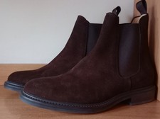 Sergio Rossi.Stivaletti in camoscio tipo Chelsea{N° 41 eu}. {Mint In Box}