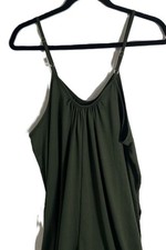 Women  s Dark Green Wide-Leg Jumpsuit / Overalls XXL 