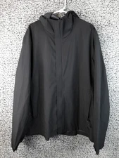 32 Degrees Cool Raincoat Mens XXL Plus Outdoor Hoodie Full Zip Lightweight Black