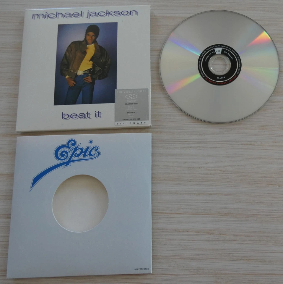 DUALDISC FACE CD + SIDE DVD MICHAEL JACKSON SINGLE BEAT IT - Photo 4/4