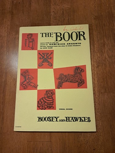 Dominick Argento The Boor Opera Buffa Vocal Score Boosey Hawkes