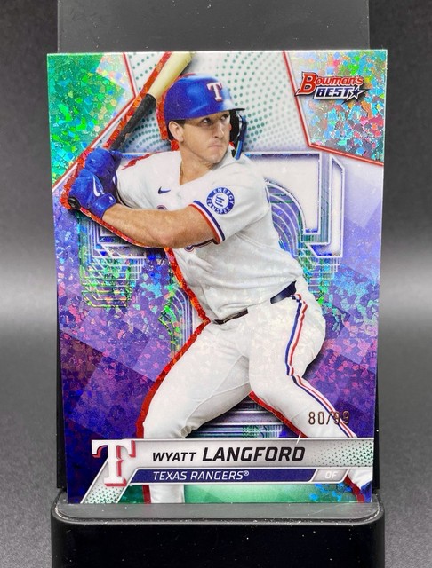 2025 Bowman's Best - Wyatt Langford Green Mini-Diamond Refractor /99 Rangers