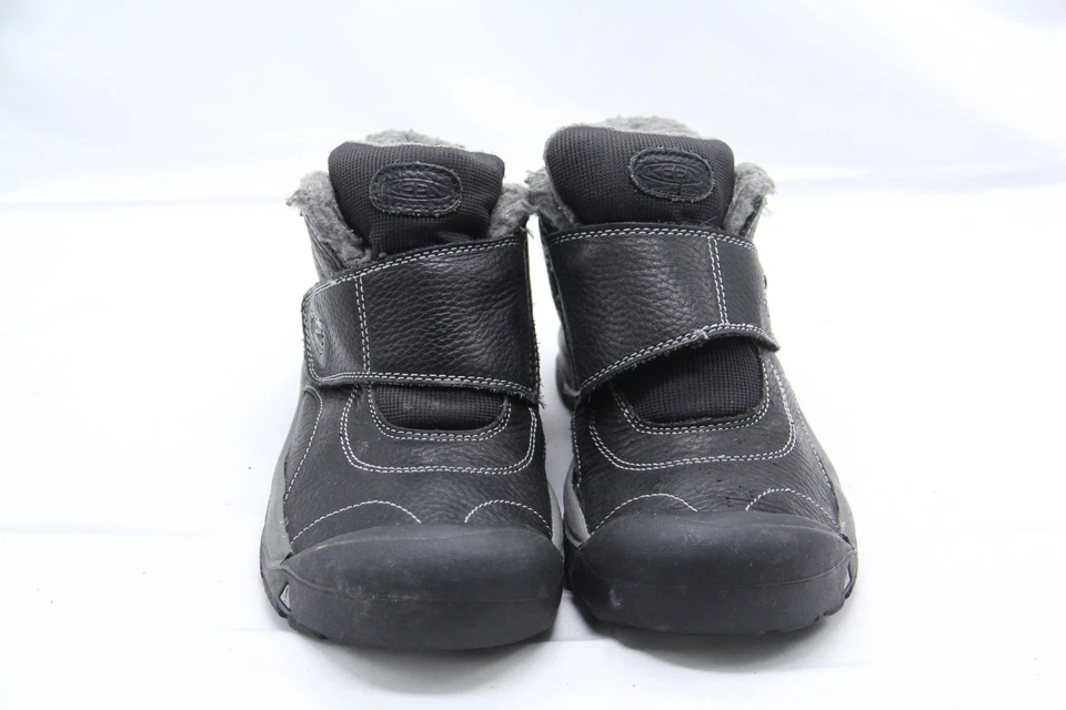 Keen Howser II Boots Youth Size 5 Waterproof Fleece Lined Black Leather Chukka - Image 2 of 4