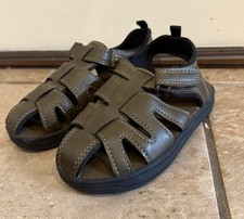 Wonder Nation Fisherman Sandals Brown Toddler Size 10