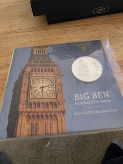The Royal Mail Big Ben 2015 Uk £100 Fine Silver Coin