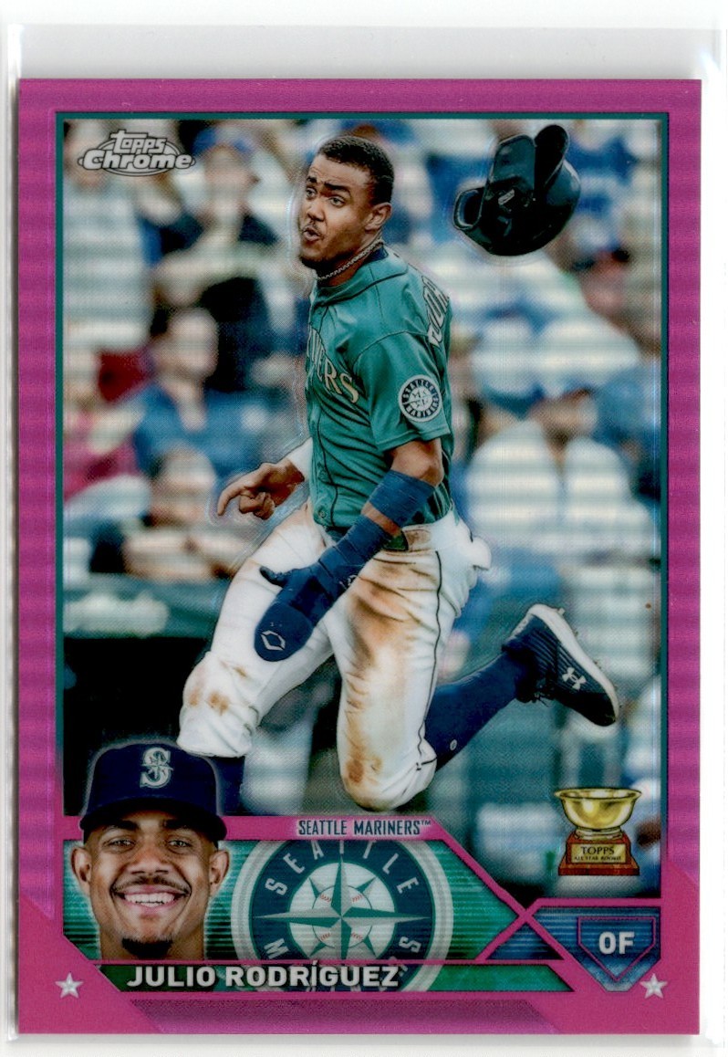 2023 TOPPS CHROME PINK REFRACTOR JULIO RODRIGUEZ MARINERS #200