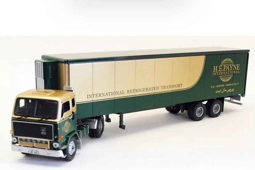 Nacoral 1/50 Volvo Covered Trailer in Orange REF.202 Diecast