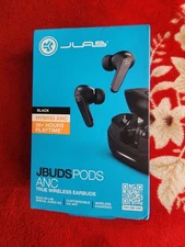 JLab JBuds Pods ANC Earbuds 56Hr Playtime 6 Mics Hybrid Noise Canceling IP55 New