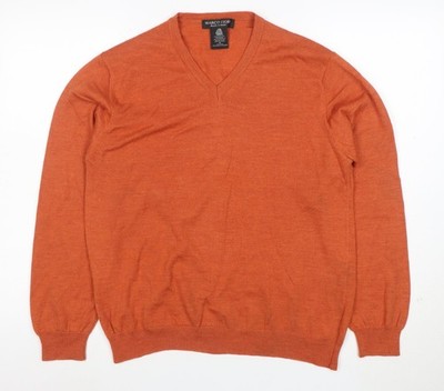Orangefarbener Pullover Pulli Herren UK Größe M Marco Fiori