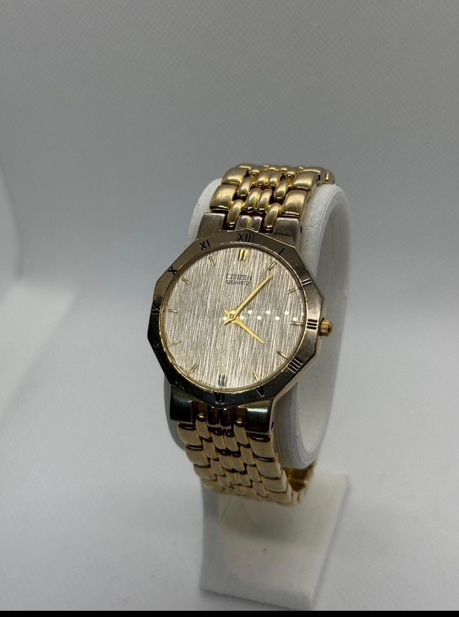 Vintage Citizen Gold Plated Ultra Slim Watch Quartz 1020-s63901