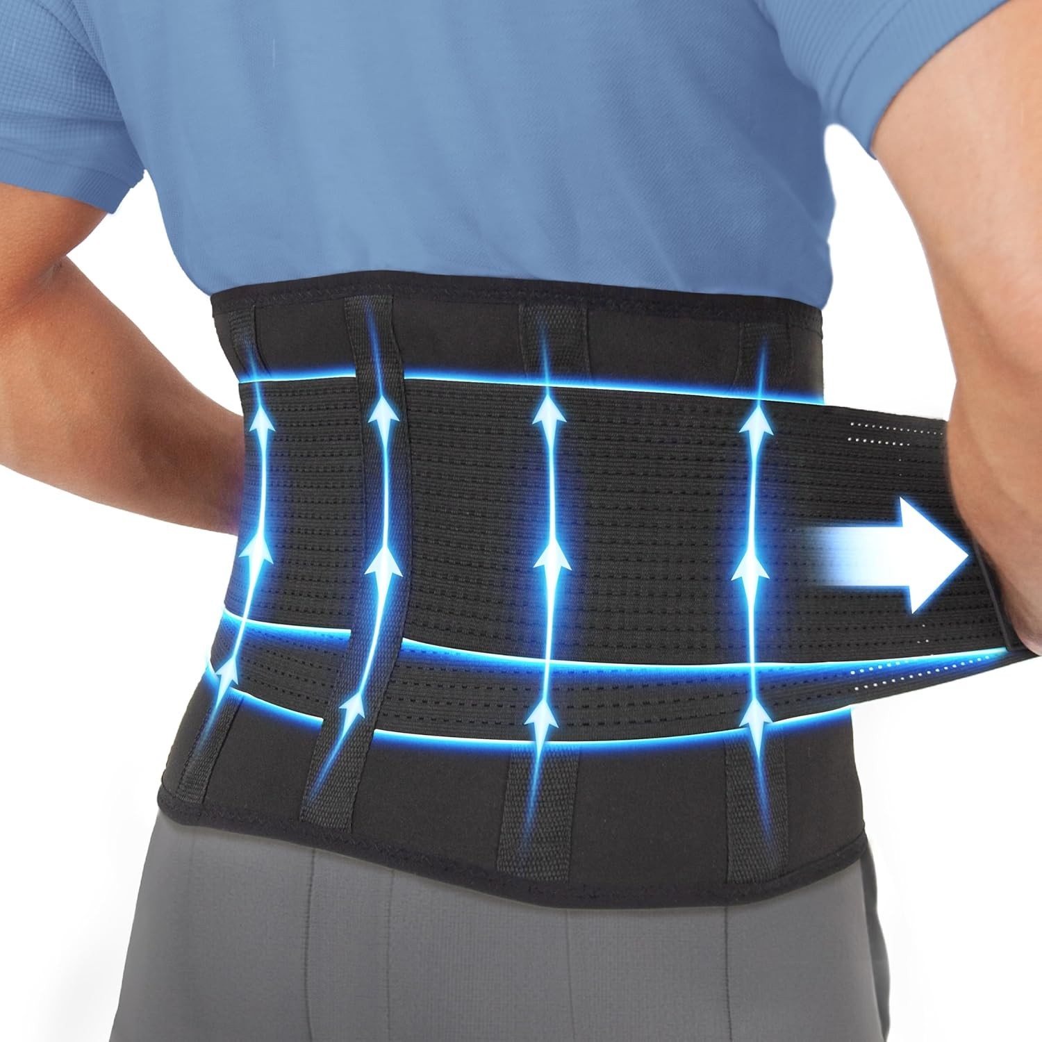 Clever Yellow Premium Support Lower Back Brace Pain Relief Lumbar Belt Medium