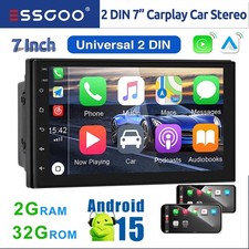 7" Android 15 Double 2DIN Car Stereo Radio Apple CarPlay GPS Navi WIFI SWC 2 32G