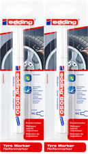 2x edding 8050 Reifenmarker weiß (1er Bliste...