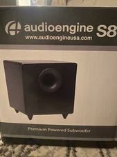 Audioengine S8 Powered Subwoofer  Built-in Amplifier - Satin Black - Brand New