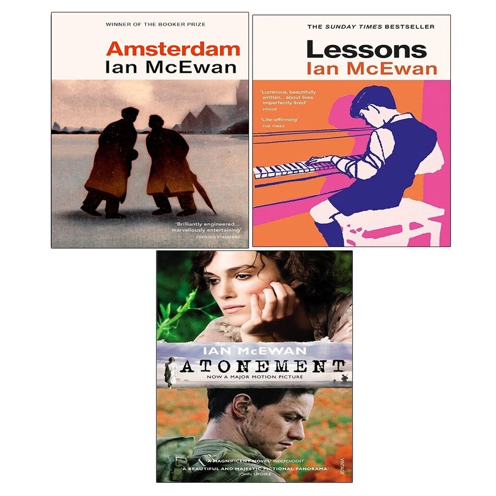 Ian McEwan Collection 3 Books Set Amsterdam, Atonement, Lessons  Paperback  NEW