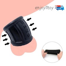 Male Silicone Scrotum Squeeze Rings Cage Peni Stretcher Delay Ball Device