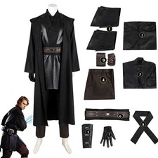 Star Wars Jedi Sith Anakin Skywalker Cosplay Costume Black Suit Halloween Outfit