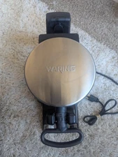 Waring Pro WWM450 Professional Belgian Waffle Maker Stainless Steel 1200w Works!
