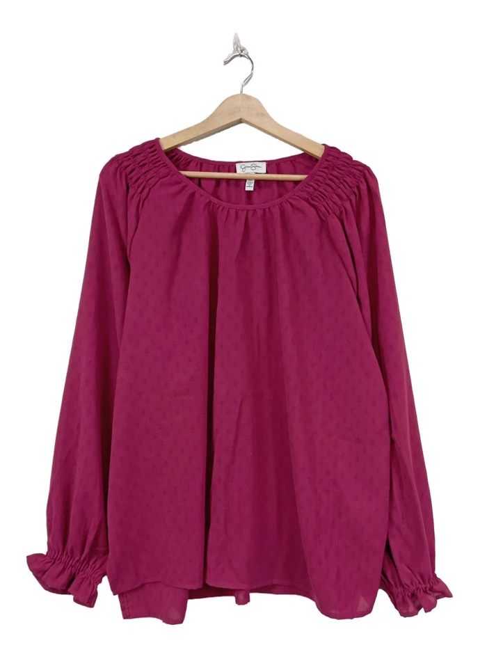 JESSICA SIMPSON Blouse à manches longues Dames Blouse T EU 42 rose style festif - Photo 1/4