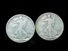 1917-D & 1917-S 50c Walking Liberty Silver Half Dollars - Obverse Mint Marks