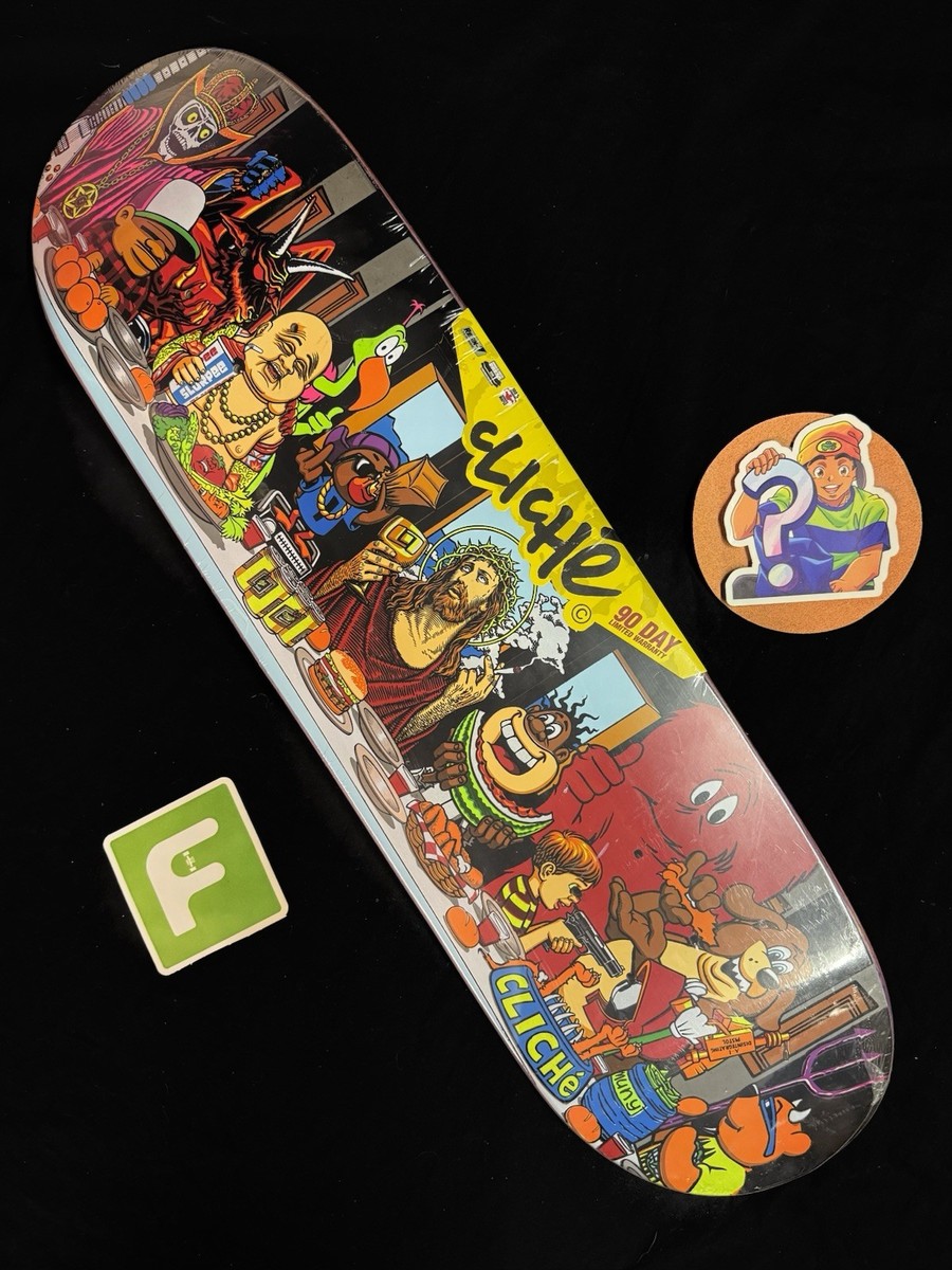 SUPER RARE Last Supper Cliche Screened Skateboard Deck Marc McKee