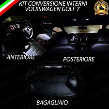 KIT FULL LED INTERNI GOLF 7 VII PLAFONIERA ANT+POST+BAGAGLIAIO 6000K CANBUS