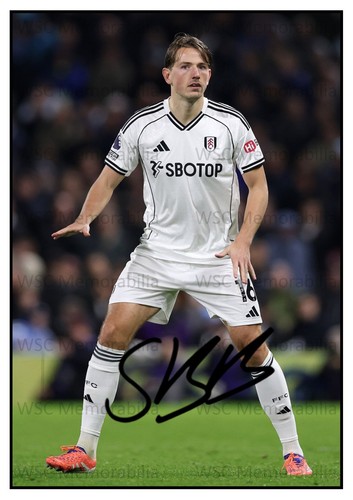 11499. Sander Berge Signed Pictures (A4 Prints) Fulham Burnley Sheffield Utd etc