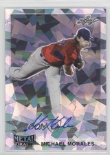 2021 Leaf Metal Draft 1990 Silver Crystals Michael Morales #LA-MM1 Auto 0l1