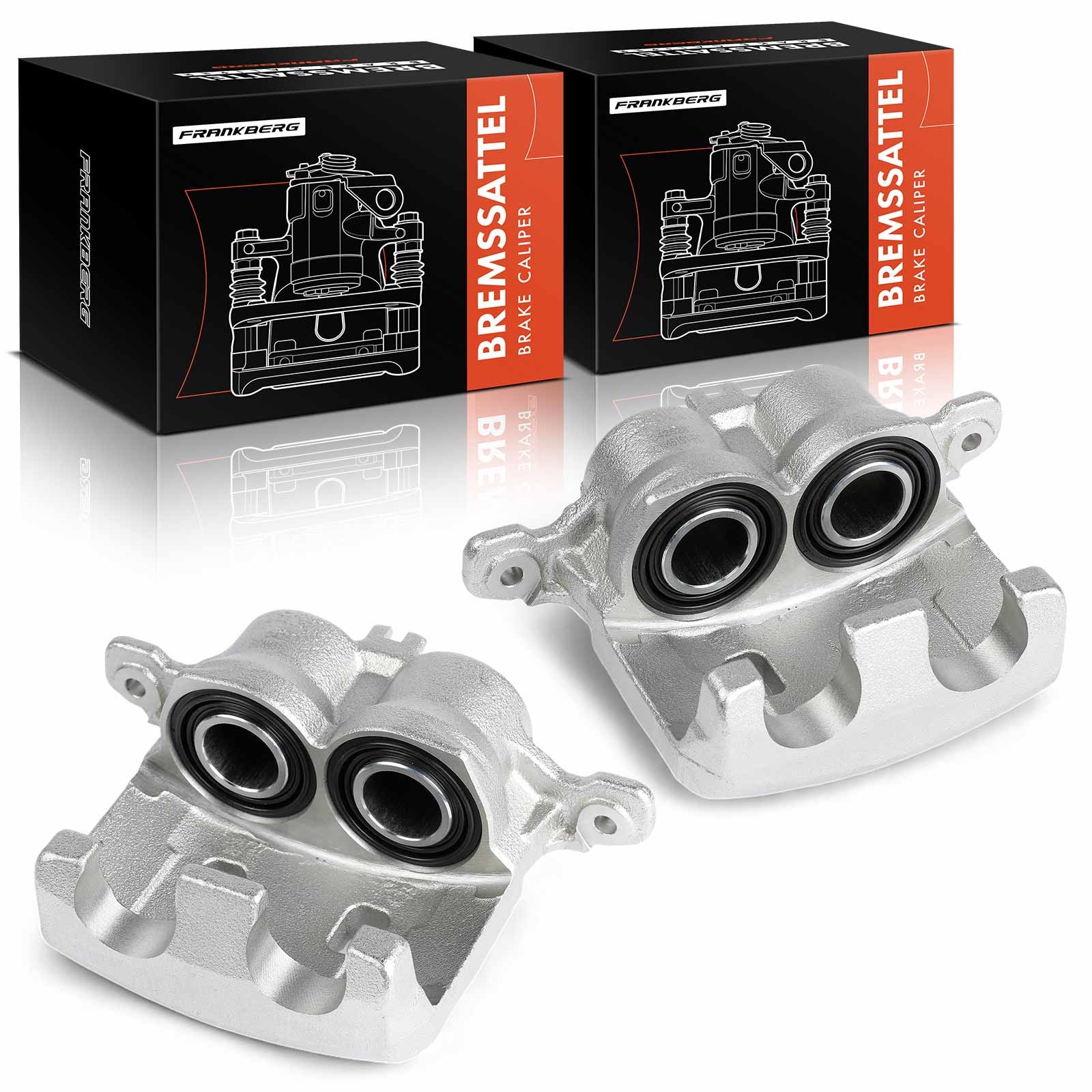 FRANKBERG 2x Brake Caliper for Nissan X-Trail III Renault Koleos II Front Side
