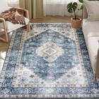 4x6 Area Rug, Vintage Machine Washable Rug for Living Room, Blue — photo 1