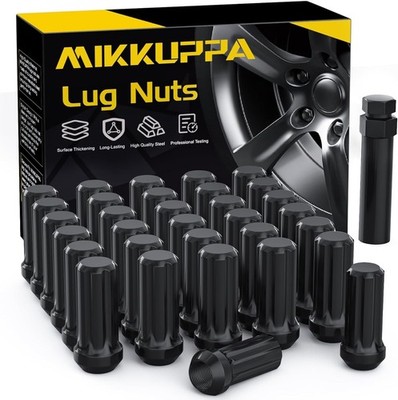Spline Lug Nuts - Replacement for Chevy Silverado, GMC M14x1.5 Black 32 PCS
