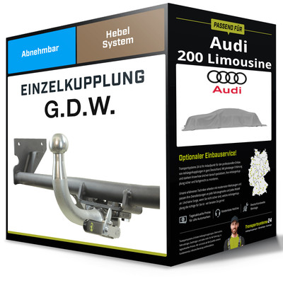 Abnehmbare Anhängerkupplung für AUDI 200 Limousine 08.1982-12.1990 Typ 44 G.D.W.
