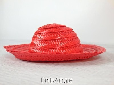SYN STRAW  DOLL HAT  FOR 8-11''  FASHION DOLLS Like GINNY, MUFFIE, GINGER AND MA