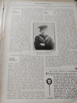 Sk223 Ephemera 1916 picture john Travers Cornwall 