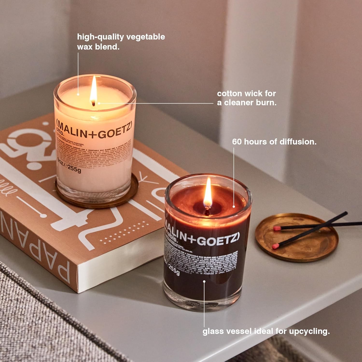 MALIN+GOETZ 9oz Scented Candle | Clean-Burning, Vegan & Cruelty-Free | Bergamot