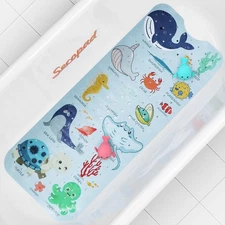 Baby Bath Mat, Cartoon Kids Bathtub Mat Non Slip for Toddler Bath S... Fast Ship