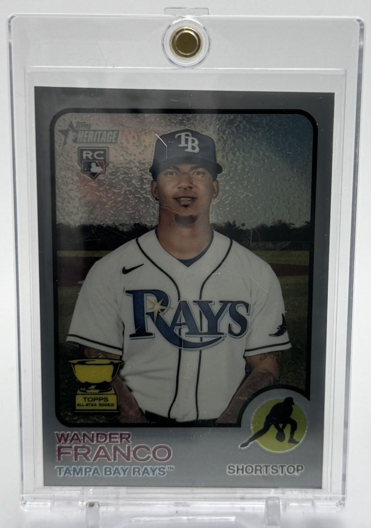 2022 Topps Heritage Chrome Wander Franco Rookie /379 Tampa Bay Rays #347