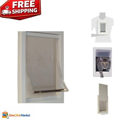 Soft Flap Cat Door for Cats, 5'' x 7'' with Telescoping Frame & Security Features
