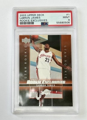Lebron James 2003 Upper Deck Rookie Exclusives #1 PSA 9 RC Cleveland Cavaliers