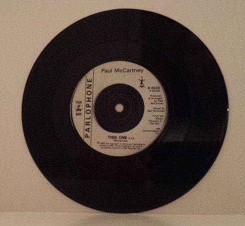 Paul McCartney THIS ONE/THE FIRST STONE 45 P/S Parlophone Imp R 6223 ENGLAND 89' - Picture 4 of 10