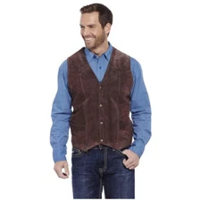 ML3061 Cripple Creek Men’s Suede Western Vest NEW