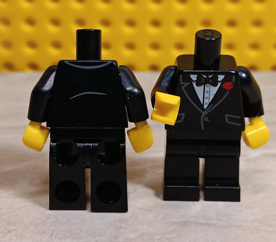 LEGO BAM Tuxedo Groom Groomsmen ADD A HEAD Flower Boutonniere Boutanere BOW TIE