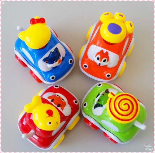 (Set of 4) Kids Children Pressure Forest Animal Little Car Toys For 18 Months + - Picture 3 of 11
