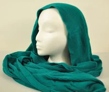 WOMEN'S VERONICA knit infinity scarf teal blue wear it 7 ways brand new!
