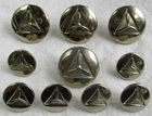 Set of 10x American:"CIVIL AIR PATROL NICKEL BUTTONS" (23mm-16mm, WW2 Period)