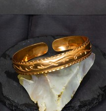 Kubachi Jewelry Artisan cuff Lacquer coated Handmade Copper Ring Vintage.